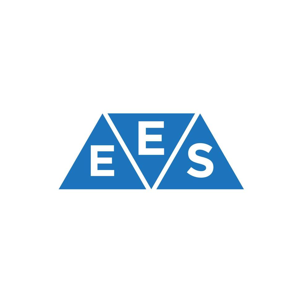 es Triangle forme logo conception sur blanc Contexte. es Créatif initiales lettre logo concept. vecteur