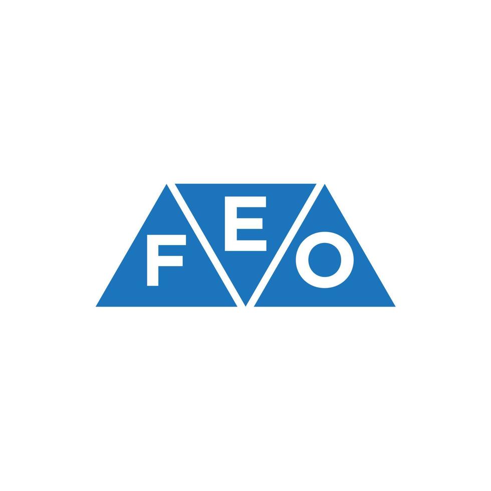 efo Triangle forme logo conception sur blanc Contexte. efo Créatif initiales lettre logo concept. vecteur