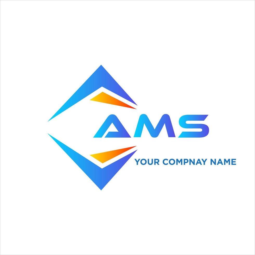 ams abstrait La technologie logo conception sur blanc Contexte. ams Créatif initiales lettre logo concept. vecteur