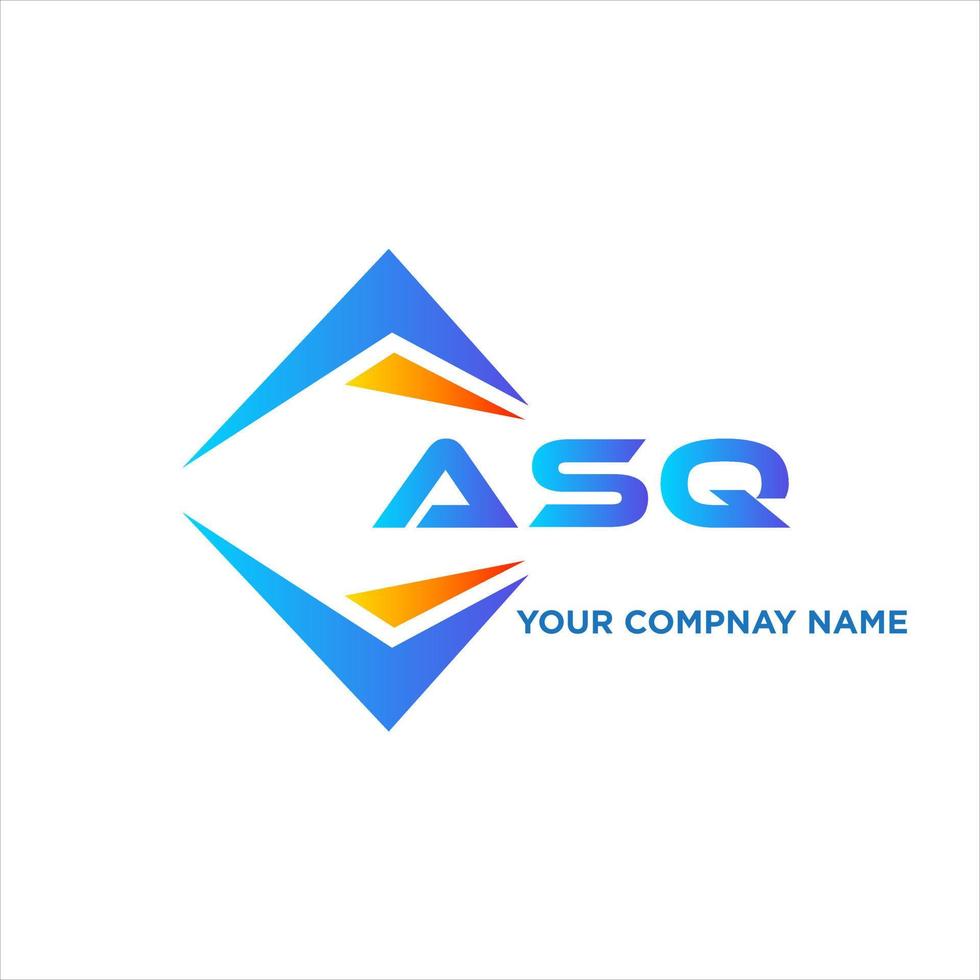 asq abstrait La technologie logo conception sur blanc Contexte. asq Créatif initiales lettre logo concept. vecteur