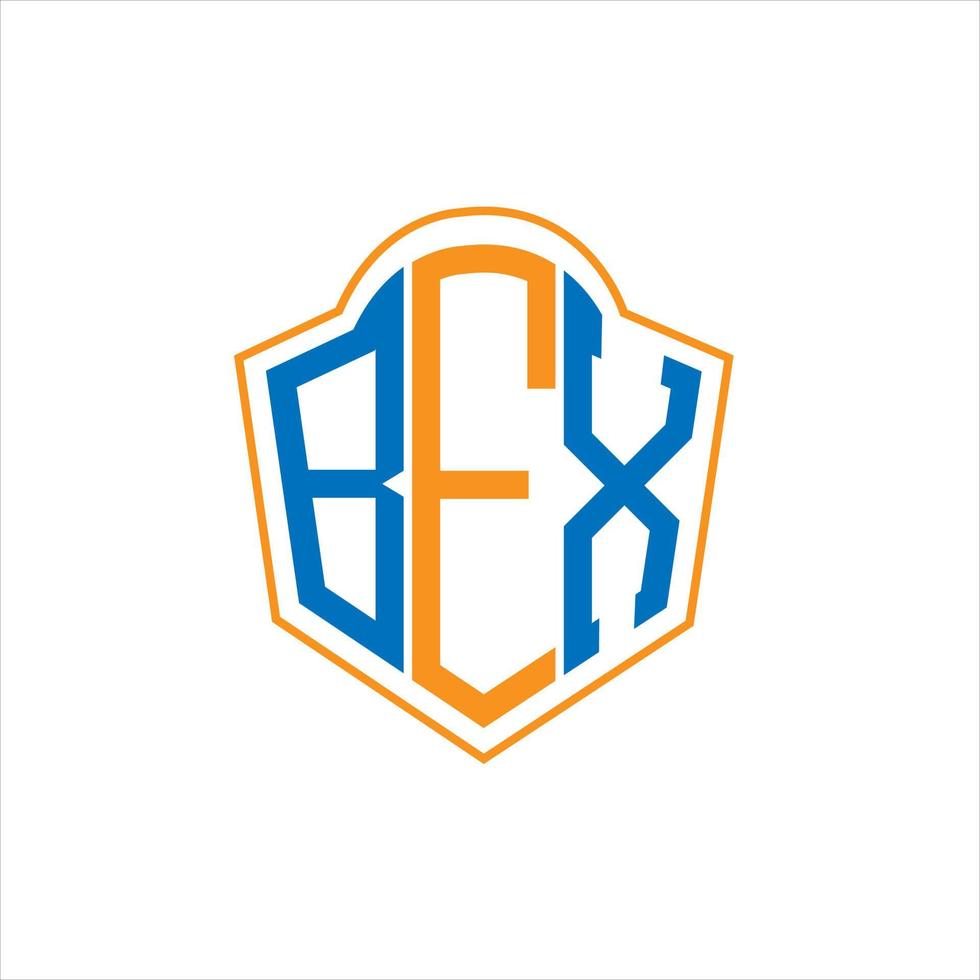 bex abstrait monogramme bouclier logo conception sur blanc Contexte. bex Créatif initiales lettre logo. vecteur