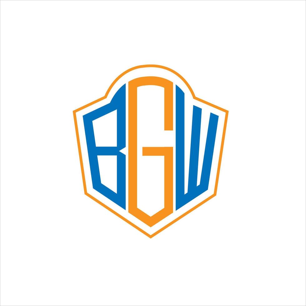 bgw abstrait monogramme bouclier logo conception sur blanc Contexte. bgw Créatif initiales lettre logo. vecteur