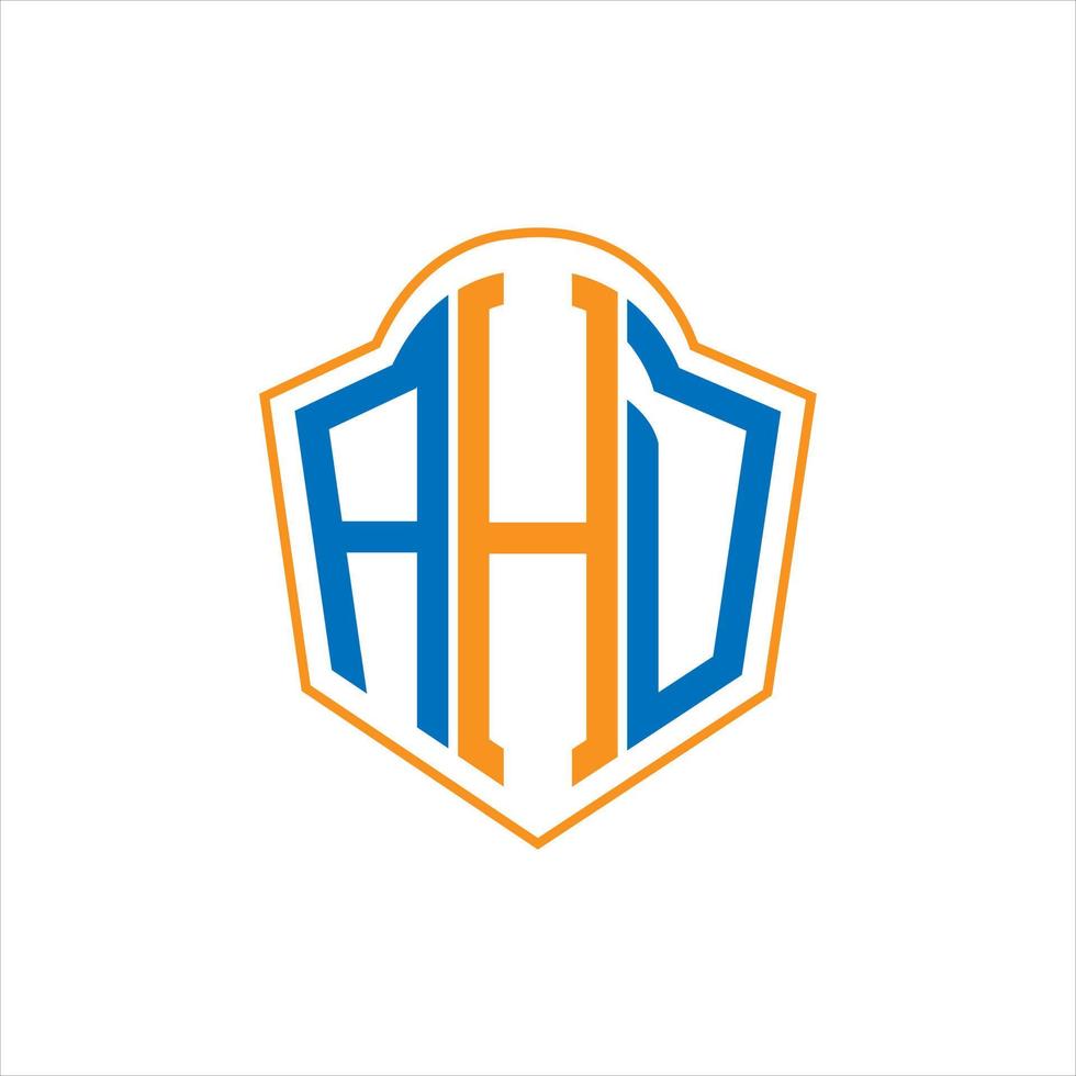 ahd abstrait monogramme bouclier logo conception sur blanc Contexte. ahd Créatif initiales lettre logo. vecteur