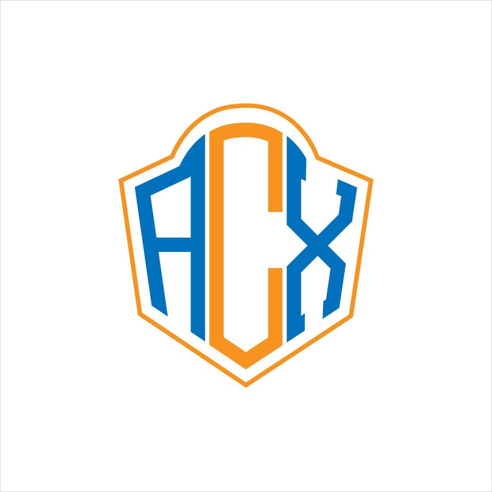 acx abstrait monogramme bouclier logo conception sur blanc Contexte. acx Créatif initiales lettre logo. vecteur