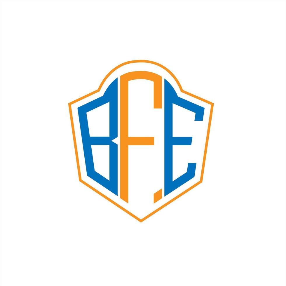 bfe abstrait monogramme bouclier logo conception sur blanc Contexte. bfe Créatif initiales lettre logo. vecteur