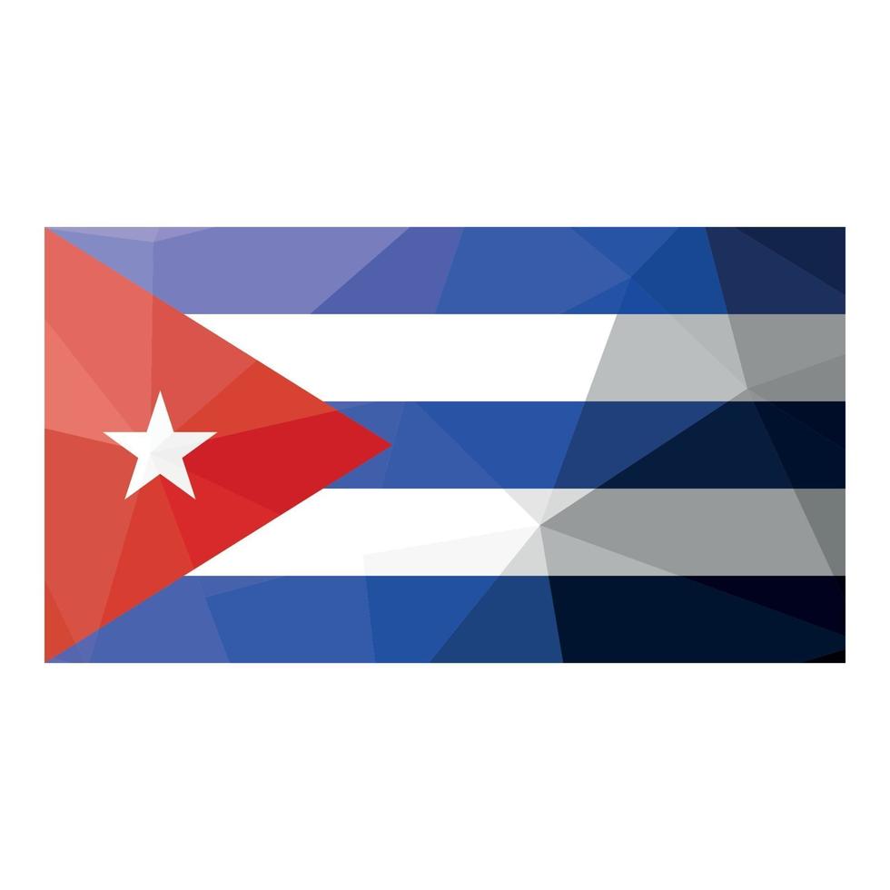 conception géométrique du drapeau de Cuba. illustration vectorielle. vecteur