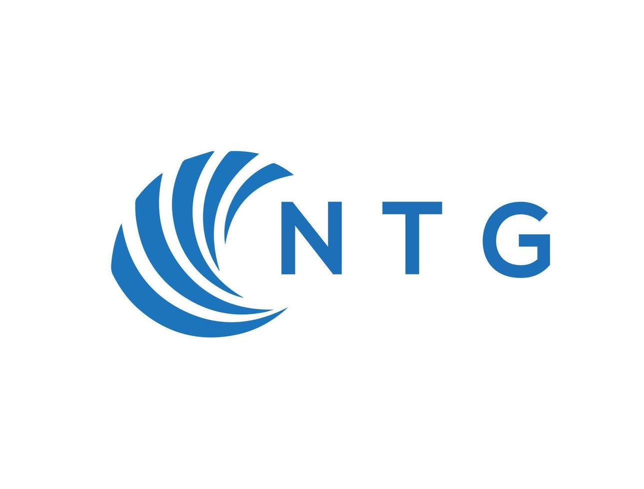 NTG lettre logo conception sur blanc Contexte. NTG Créatif cercle lettre logo concept. NTG lettre conception. vecteur