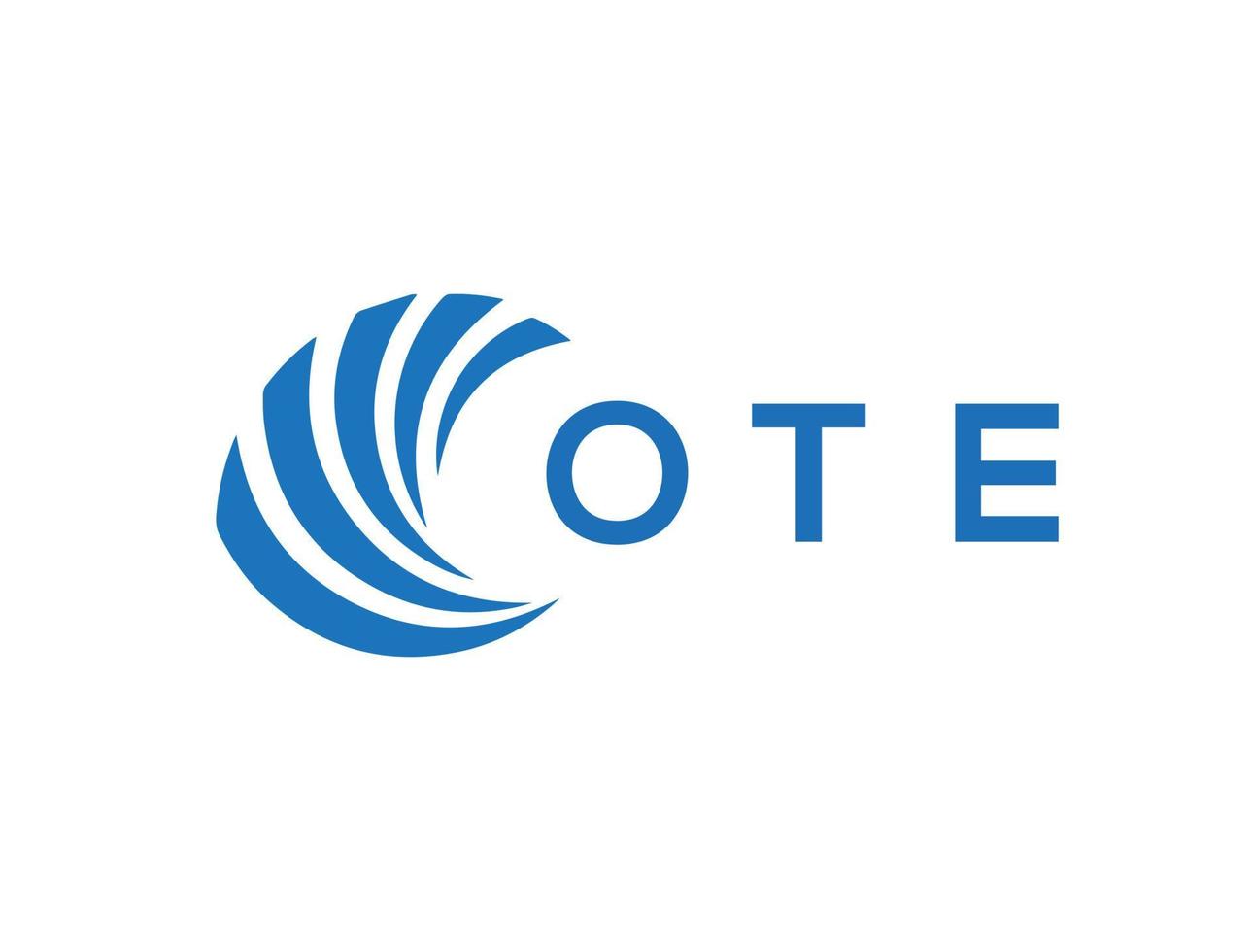 ote lettre logo conception sur blanc Contexte. ote Créatif cercle lettre logo concept. ote lettre conception. vecteur