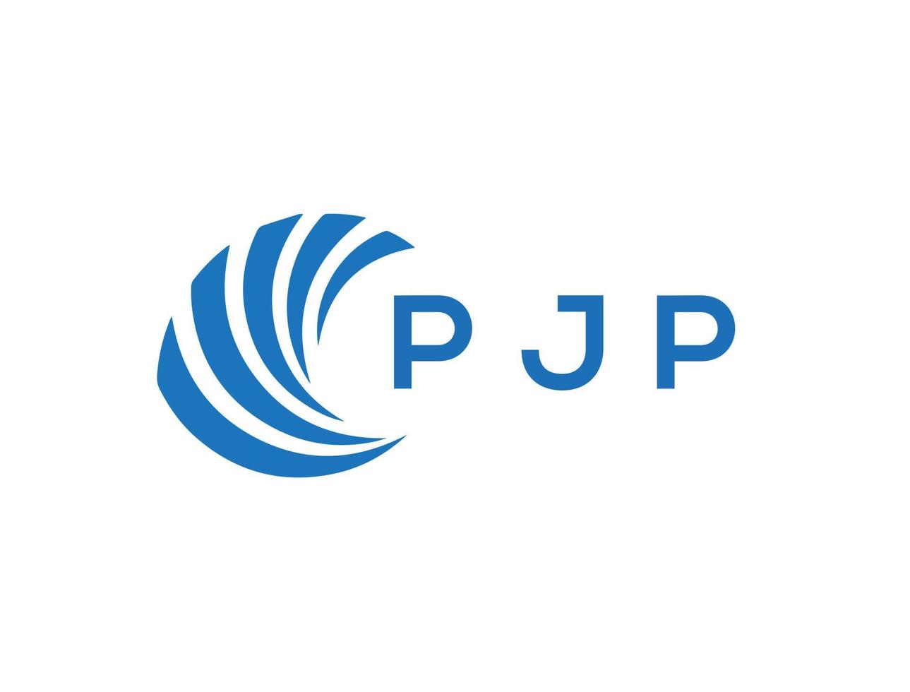 pjp lettre logo conception sur blanc Contexte. pjp Créatif cercle lettre logo concept. pjp lettre conception. vecteur