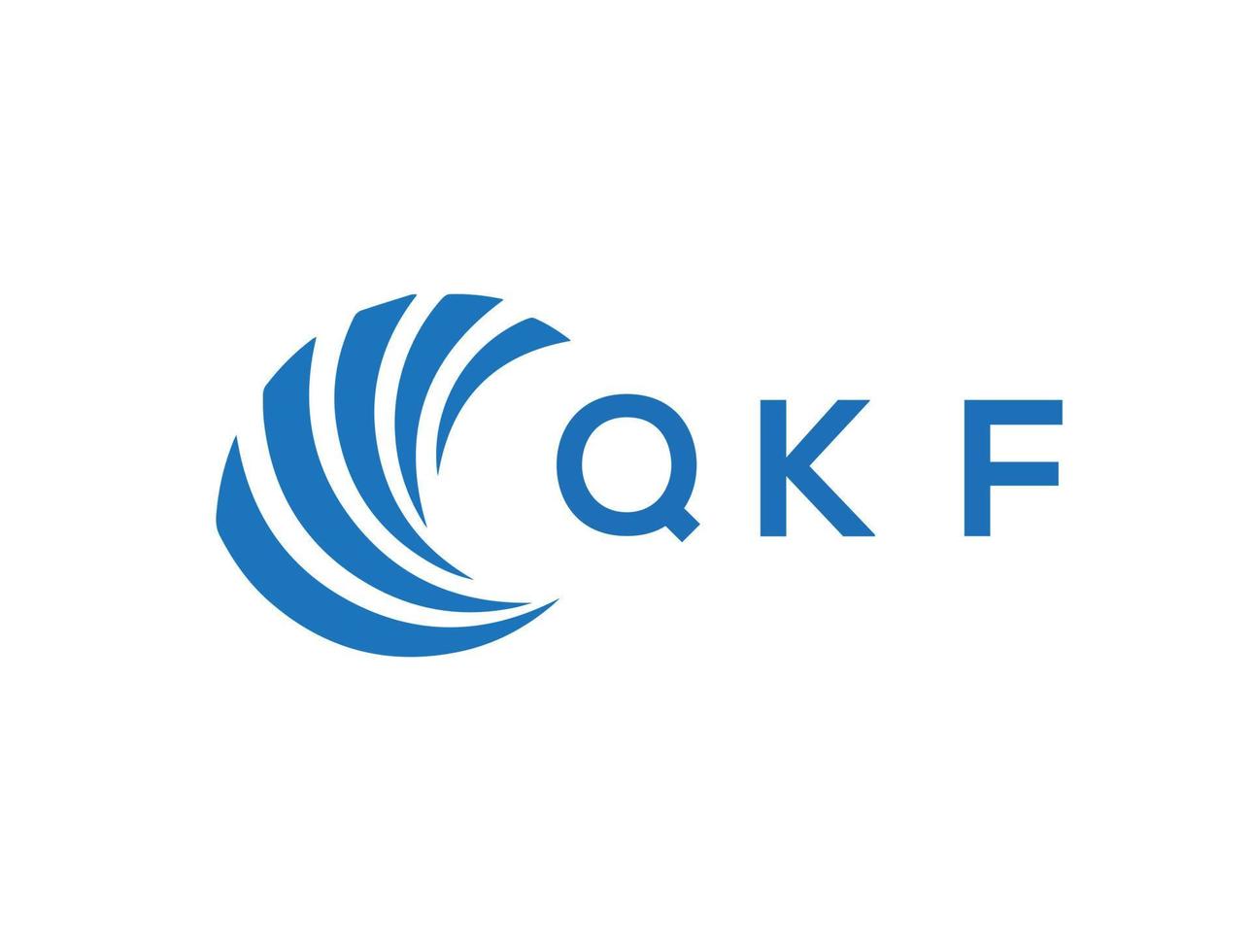 qkf lettre logo conception sur blanc Contexte. qkf Créatif cercle lettre logo concept. qkf lettre conception. vecteur