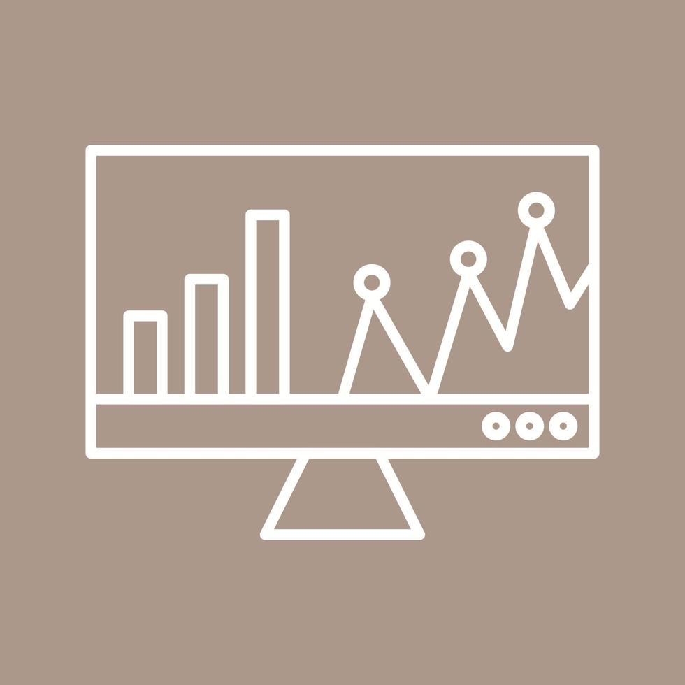 icône de vecteur de statistiques en ligne