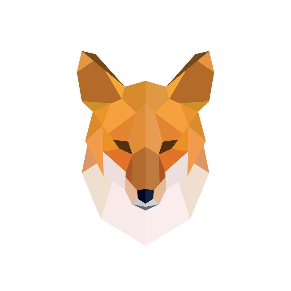 tête d'un renard roux. style polygonal moderne. vecteur