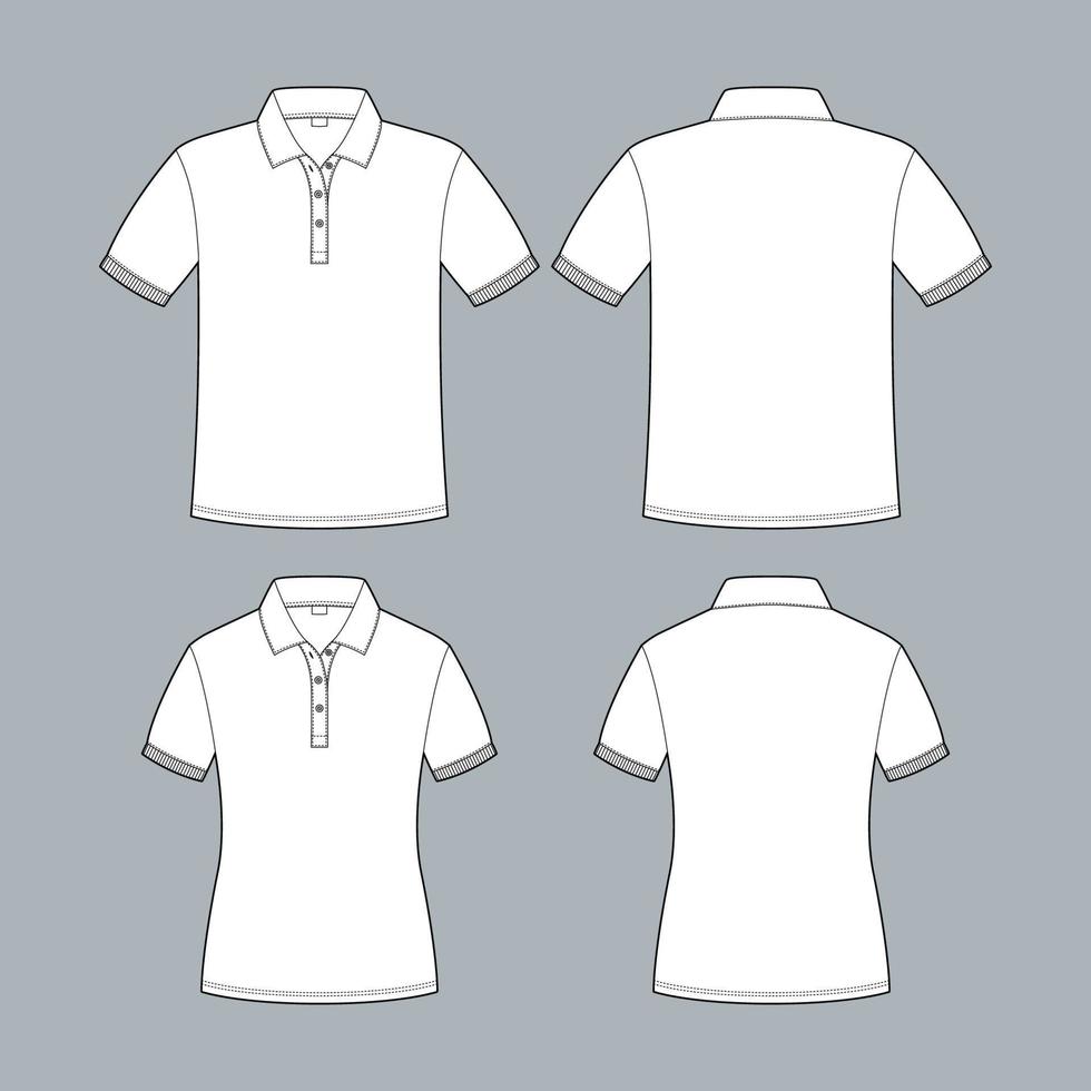 plat contour blanc polo chemise vecteur