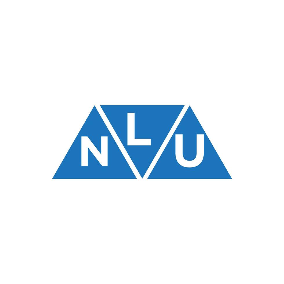 lnu abstrait initiale logo conception sur blanc Contexte. lnu Créatif initiales lettre logo concept. vecteur