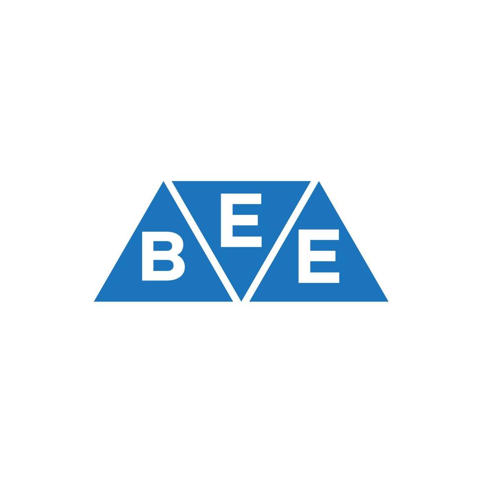 ebe Triangle forme logo conception sur blanc Contexte. ebe Créatif initiales lettre logo concept. vecteur