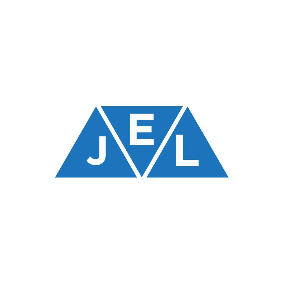 ejl Triangle forme logo conception sur blanc Contexte. ejl Créatif initiales lettre logo concept. vecteur