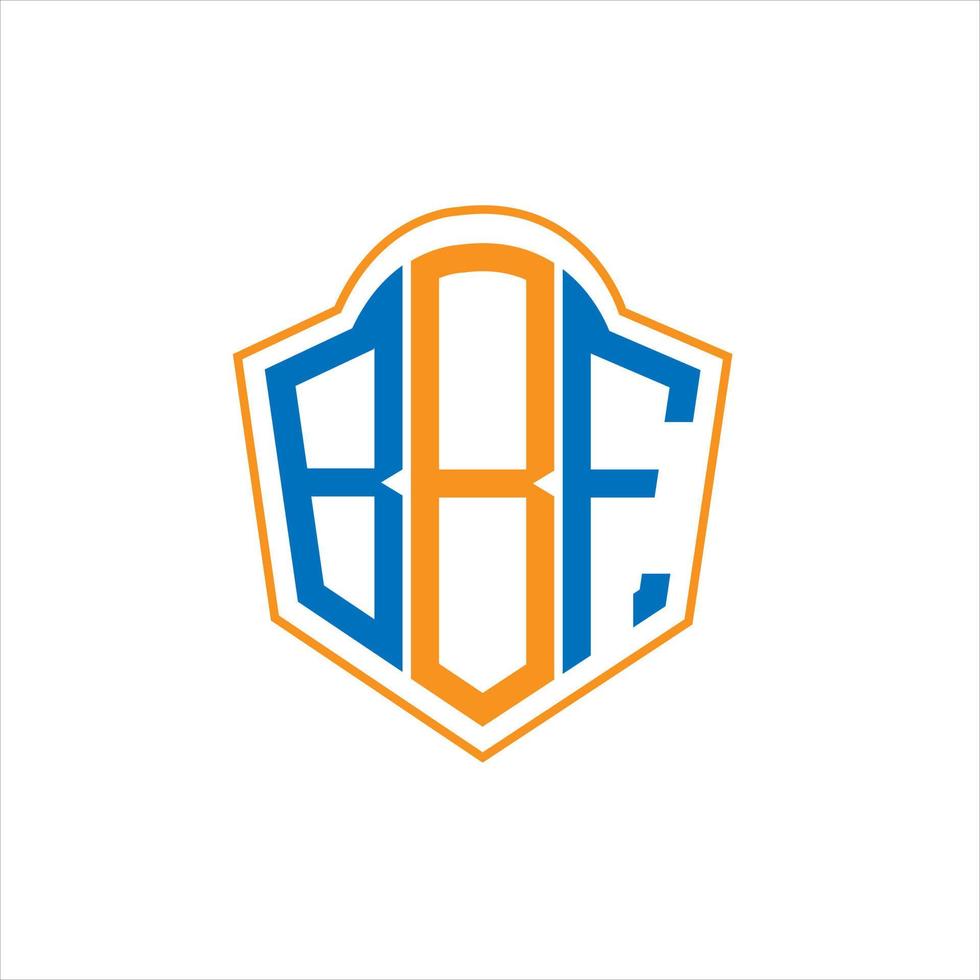 bf abstrait monogramme bouclier logo conception sur blanc Contexte. bf Créatif initiales lettre logo. vecteur