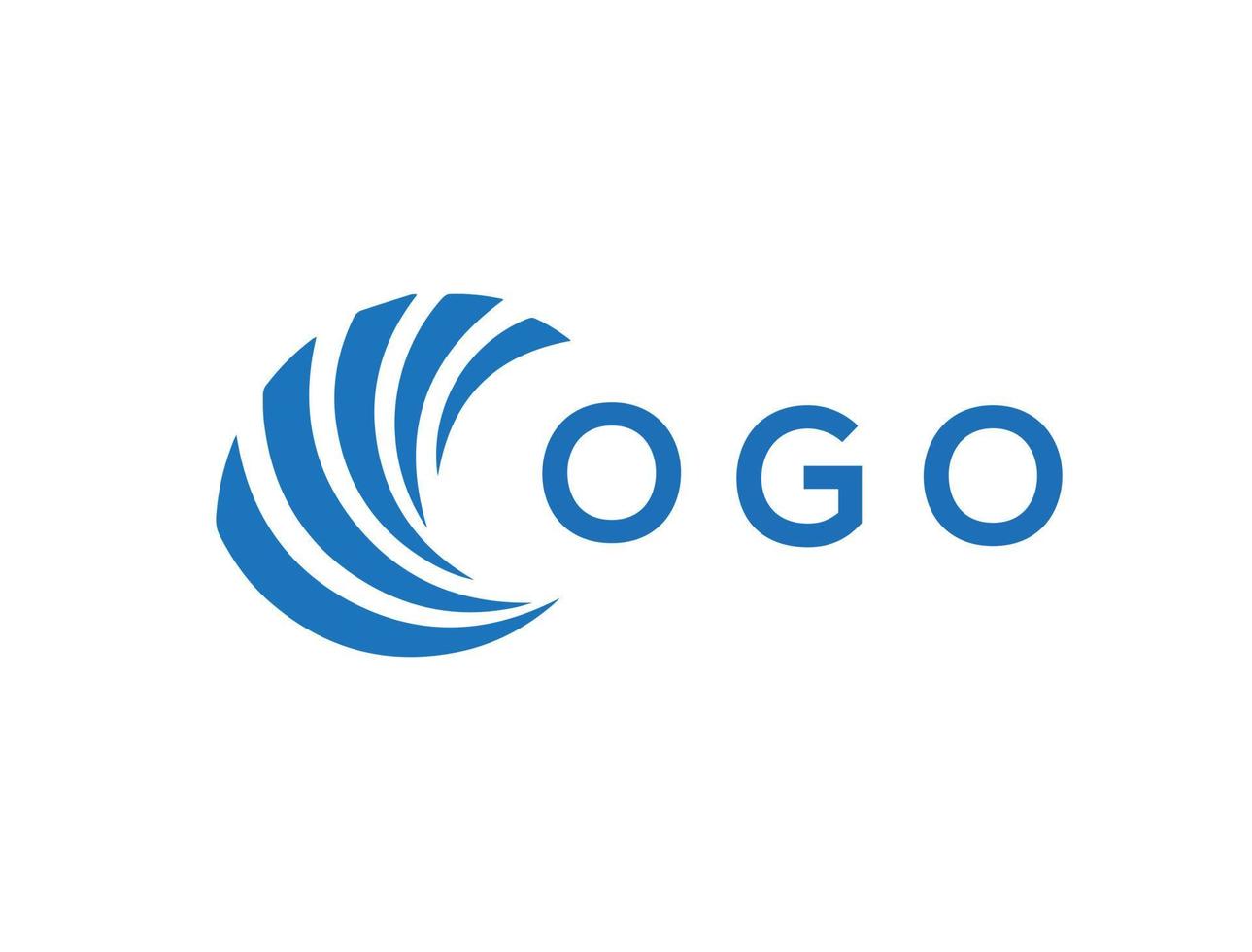 ogo lettre logo conception sur blanc Contexte. ogo Créatif cercle lettre logo concept. ogo lettre conception. vecteur