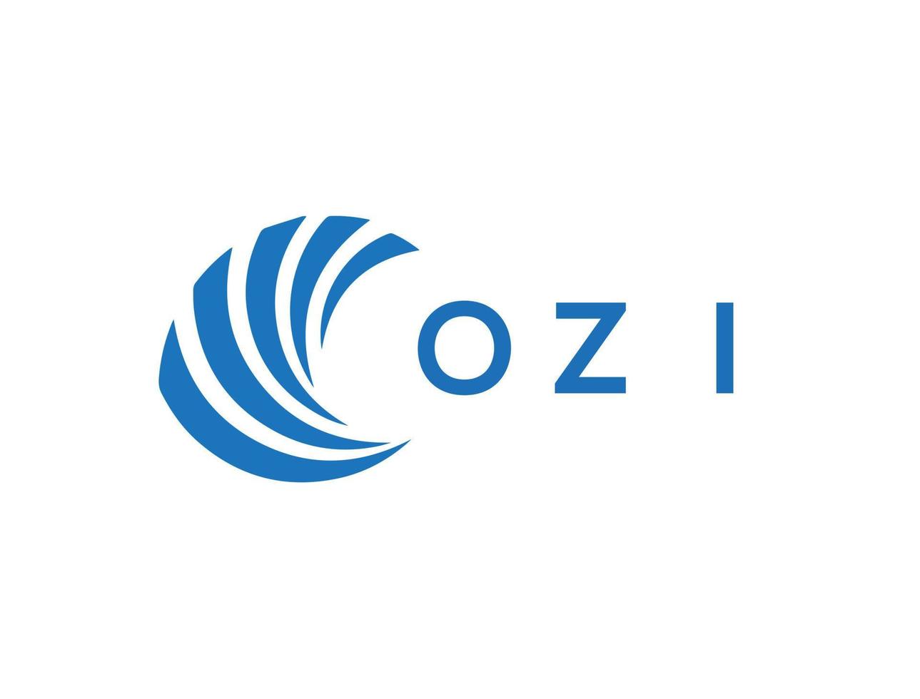 ozi lettre logo conception sur blanc Contexte. ozi Créatif cercle lettre logo concept. ozi lettre conception. vecteur
