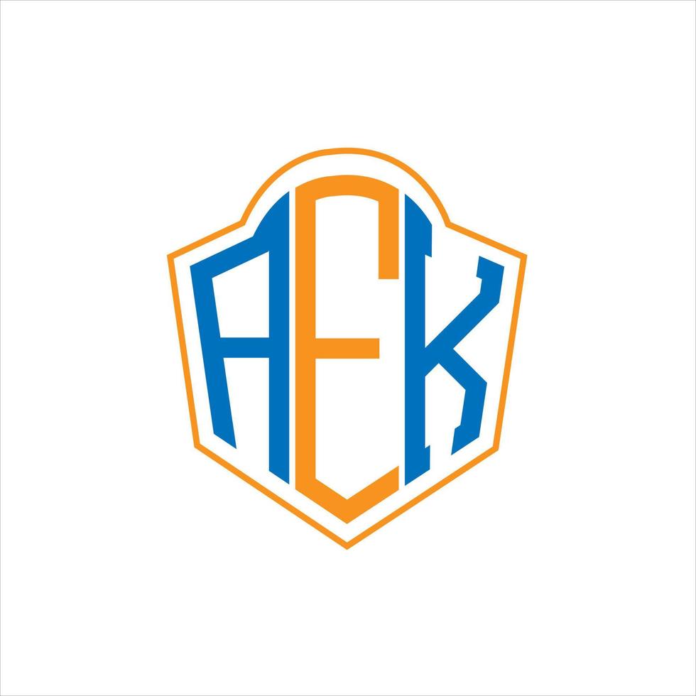aek abstrait monogramme bouclier logo conception sur blanc Contexte. aek Créatif initiales lettre logo. vecteur