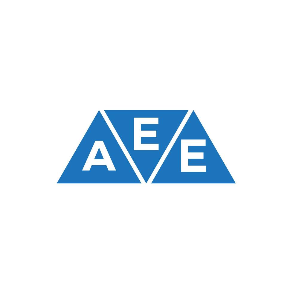 eae Triangle forme logo conception sur blanc Contexte. eae Créatif initiales lettre logo concept. vecteur