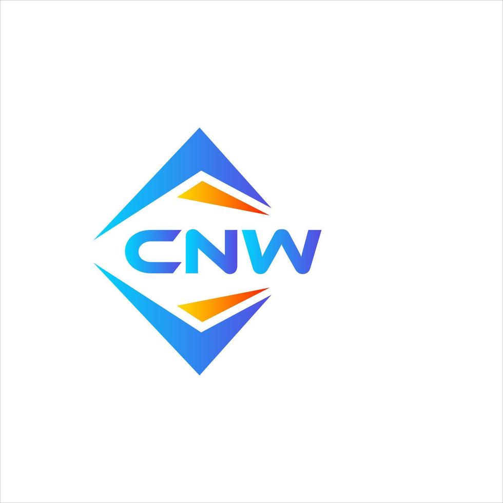 CNW abstrait La technologie logo conception sur blanc Contexte. CNW Créatif initiales lettre logo concept. vecteur