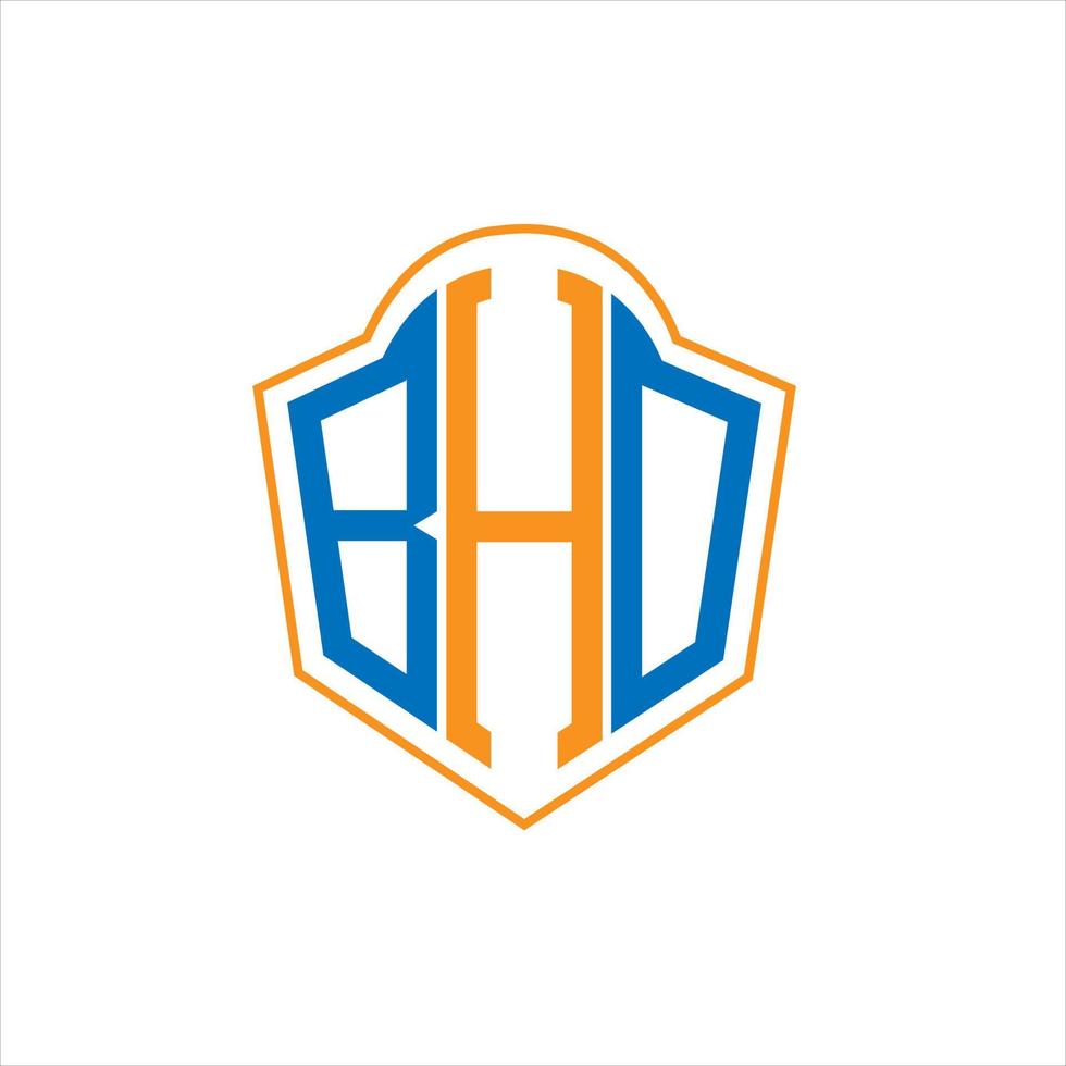 bho abstrait monogramme bouclier logo conception sur blanc Contexte. bho Créatif initiales lettre logo. vecteur