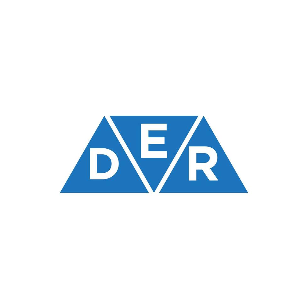 edr Triangle forme logo conception sur blanc Contexte. edr Créatif initiales lettre logo concept. vecteur