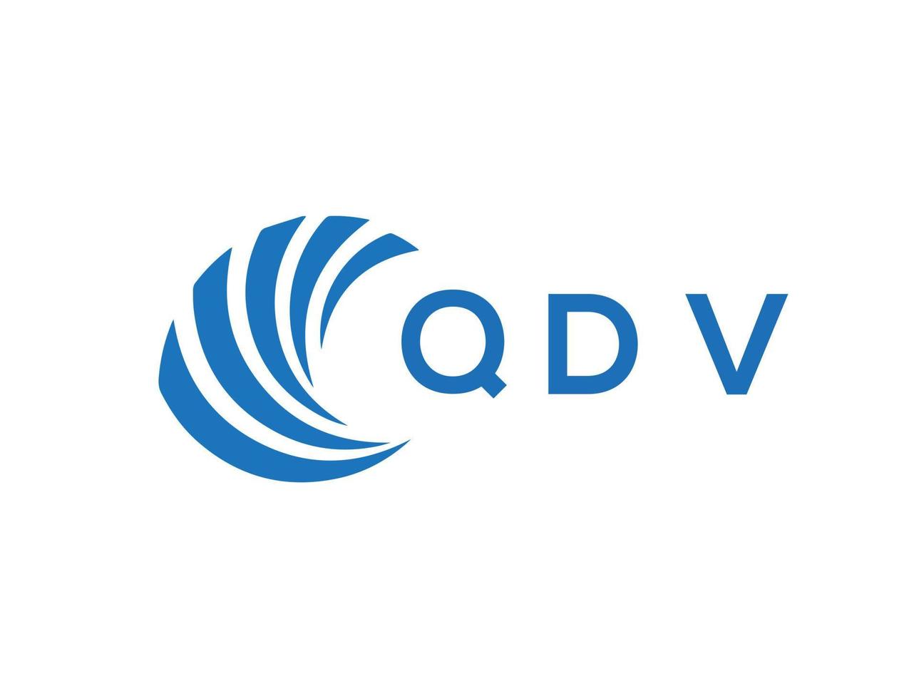 qdv lettre logo conception sur blanc Contexte. qdv Créatif cercle lettre logo concept. qdv lettre conception. vecteur