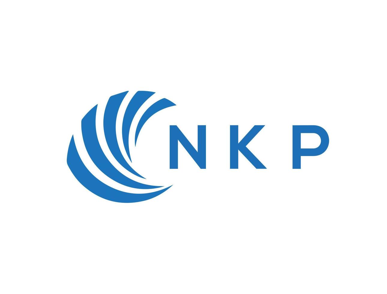nkp lettre logo conception sur blanc Contexte. nkp Créatif cercle lettre logo concept. nkp lettre conception. vecteur