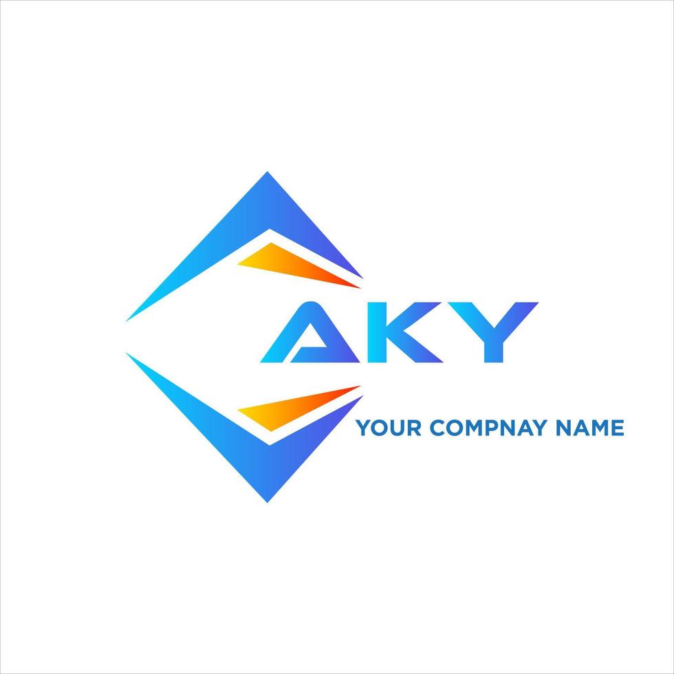 aky abstrait La technologie logo conception sur blanc Contexte. aky Créatif initiales lettre logo concept. vecteur