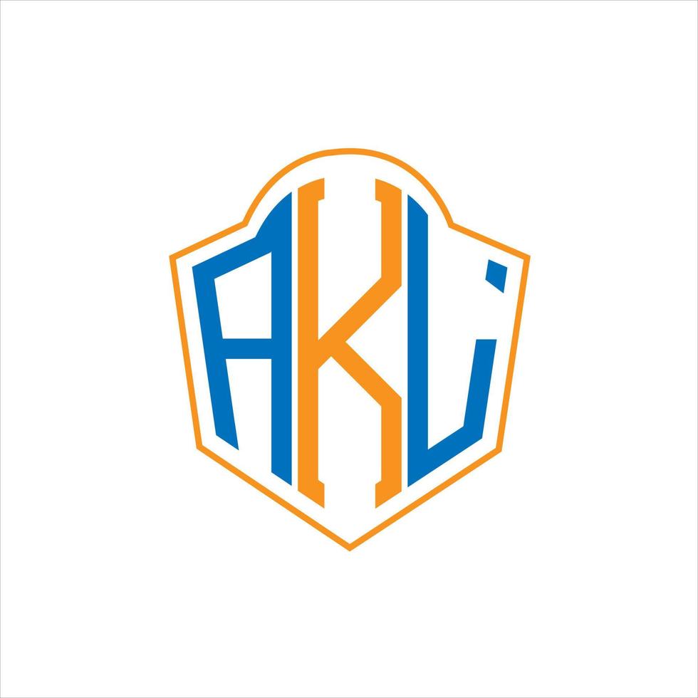 akl abstrait monogramme bouclier logo conception sur blanc Contexte. akl Créatif initiales lettre logo. vecteur