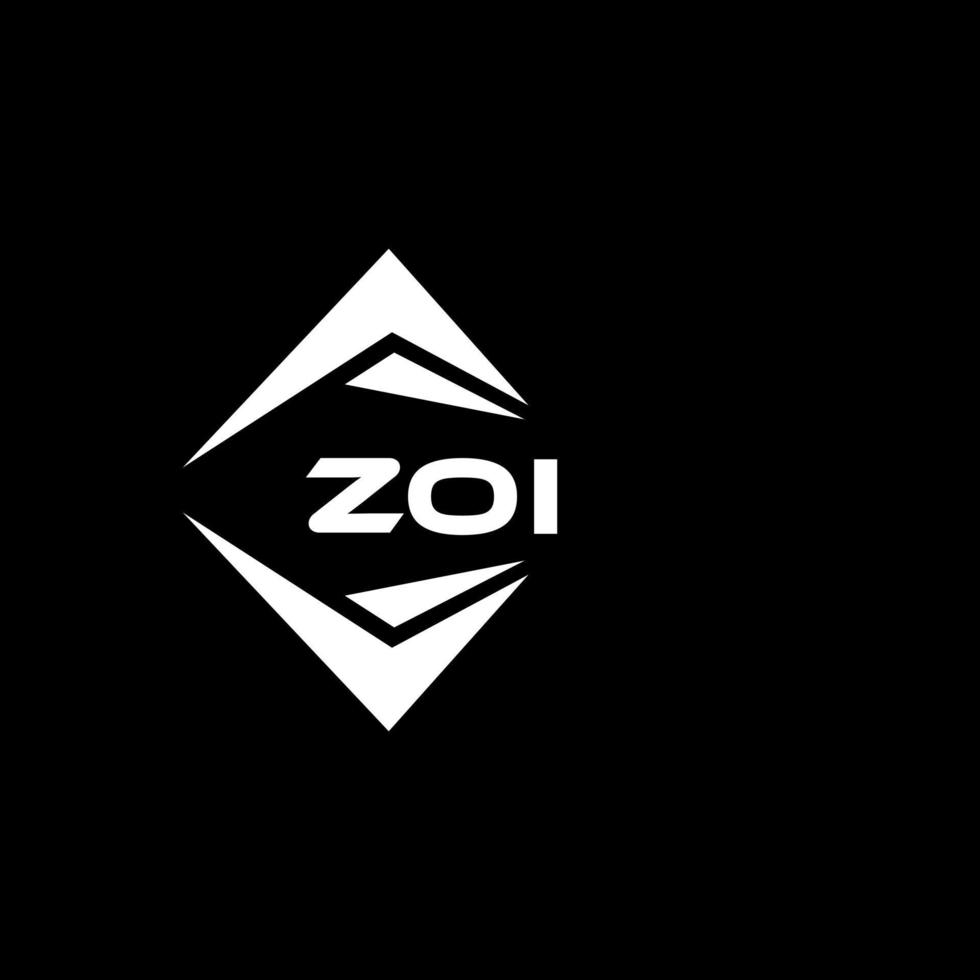 zoï abstrait La technologie logo conception sur noir Contexte. zoï Créatif initiales lettre logo concept. vecteur