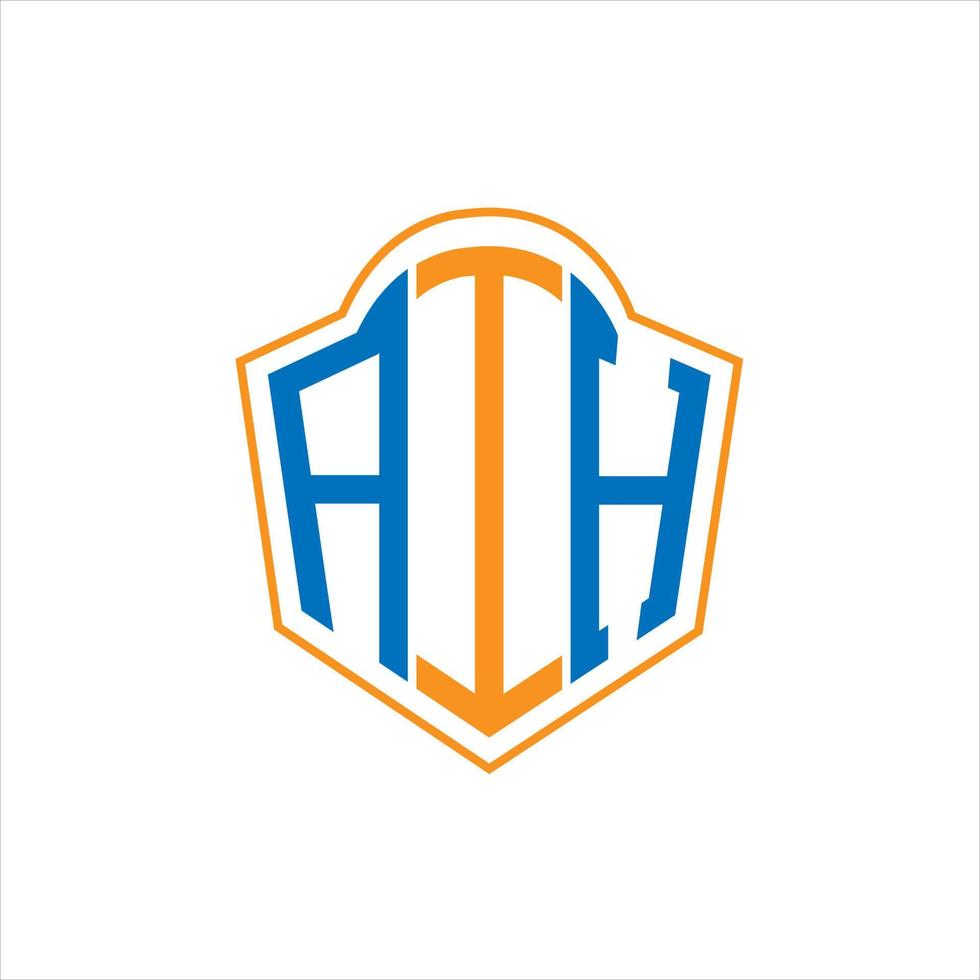 aih abstrait monogramme bouclier logo conception sur blanc Contexte. aih Créatif initiales lettre logo. vecteur