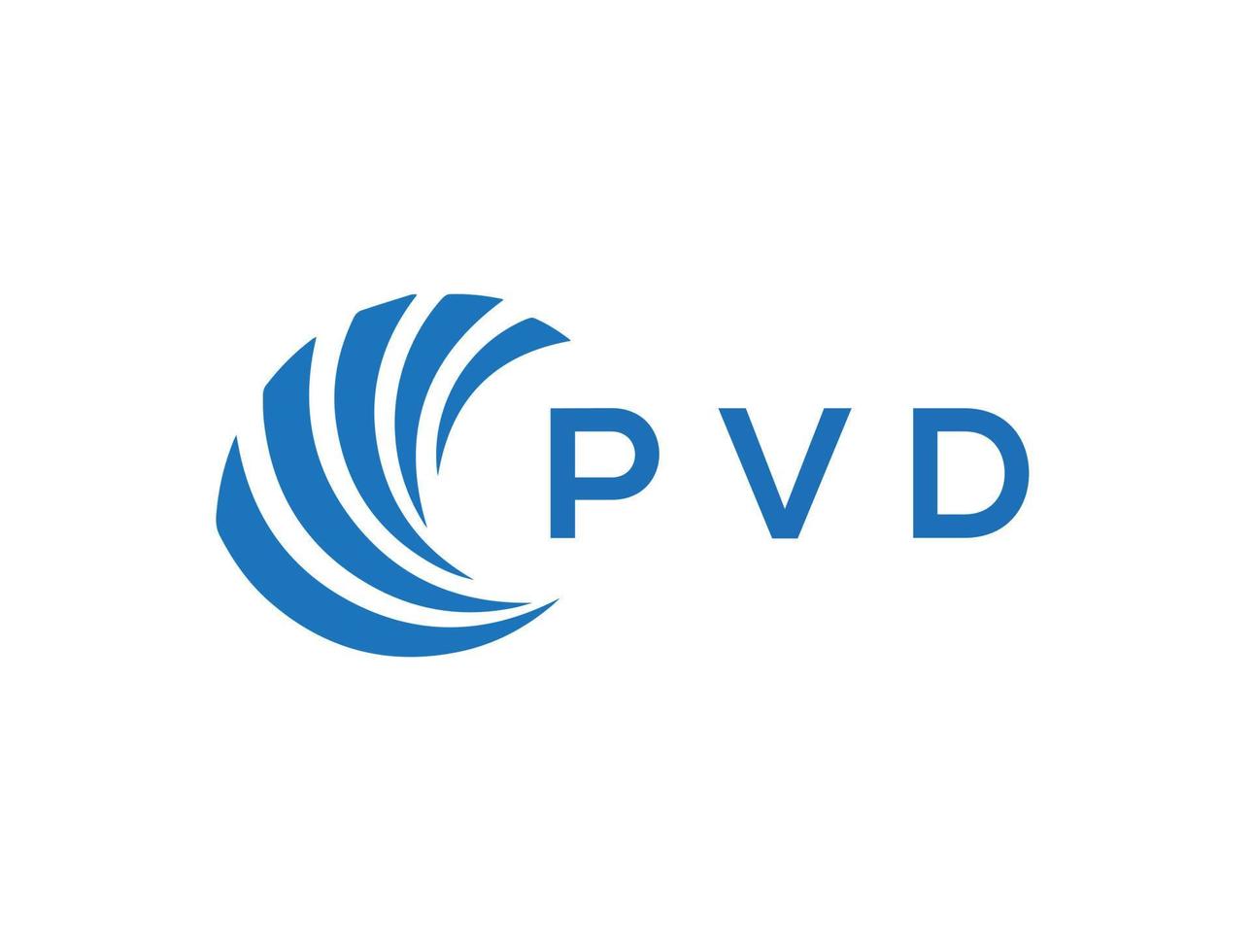 pvd lettre logo conception sur blanc Contexte. pvd Créatif cercle lettre logo concept. pvd lettre conception. vecteur