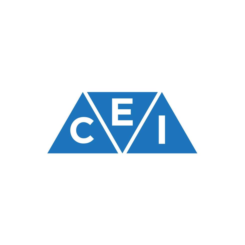 eci Triangle forme logo conception sur blanc Contexte. eci Créatif initiales lettre logo concept. vecteur