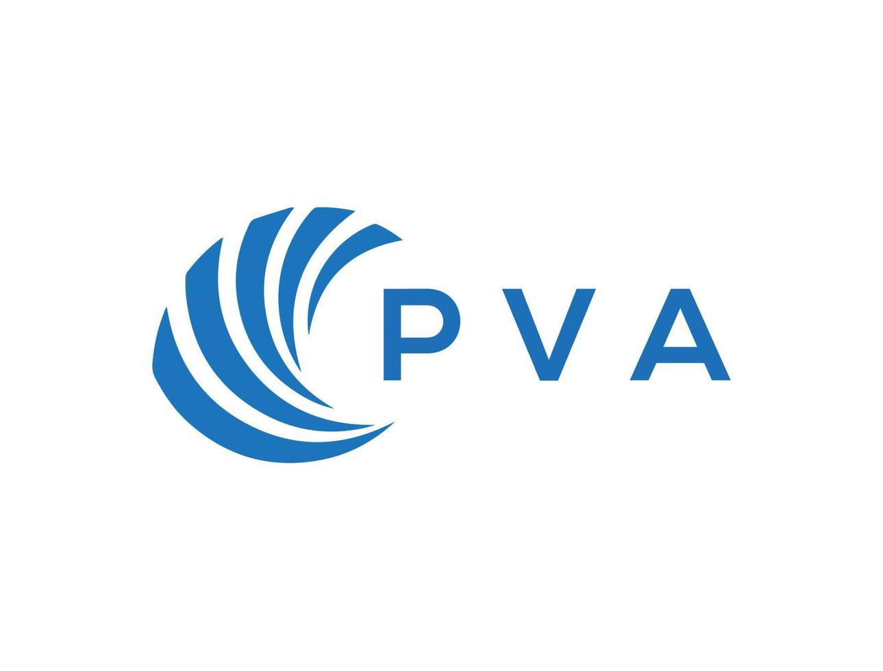 pva lettre logo conception sur blanc Contexte. pva Créatif cercle lettre logo concept. pva lettre conception. vecteur