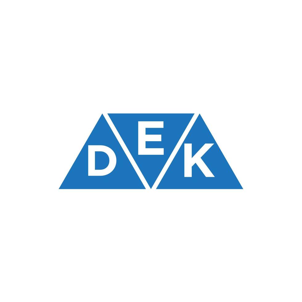 edk Triangle forme logo conception sur blanc Contexte. edk Créatif initiales lettre logo concept. vecteur