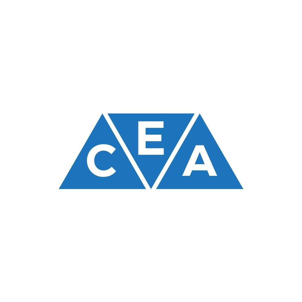 eca Triangle forme logo conception sur blanc Contexte. eca Créatif initiales lettre logo concept. vecteur