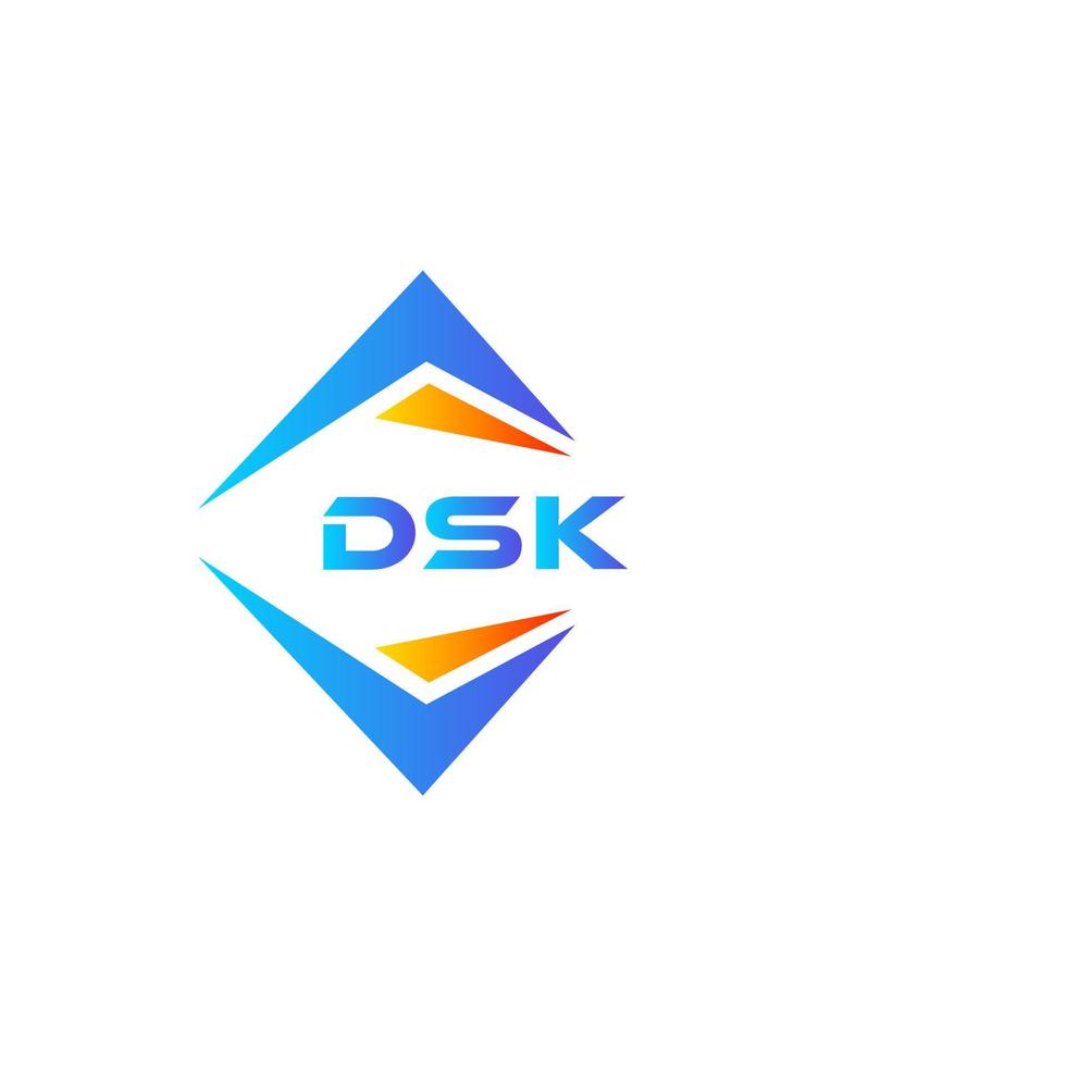 dsk abstrait La technologie logo conception sur blanc Contexte. dsk Créatif initiales lettre logo concept. vecteur