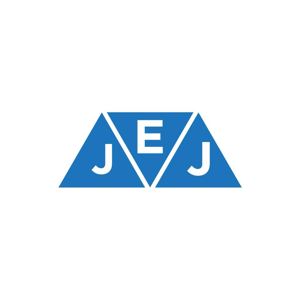 ejj Triangle forme logo conception sur blanc Contexte. ejj Créatif initiales lettre logo concept. vecteur