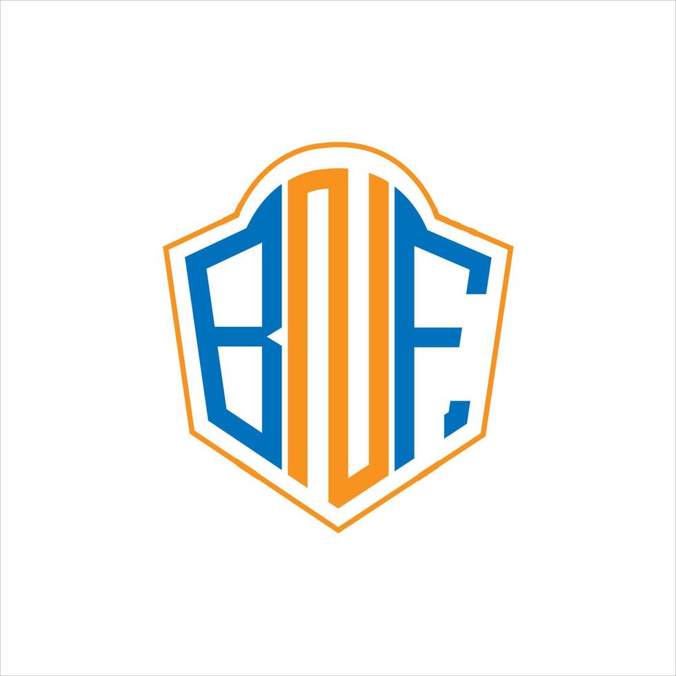 bnf abstrait monogramme bouclier logo conception sur blanc Contexte. bnf Créatif initiales lettre logo. vecteur