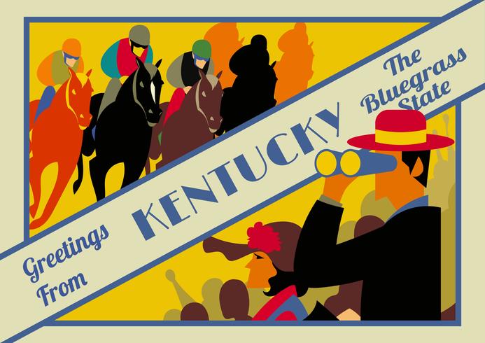 Kentucky Derby Cartes Postales vecteur