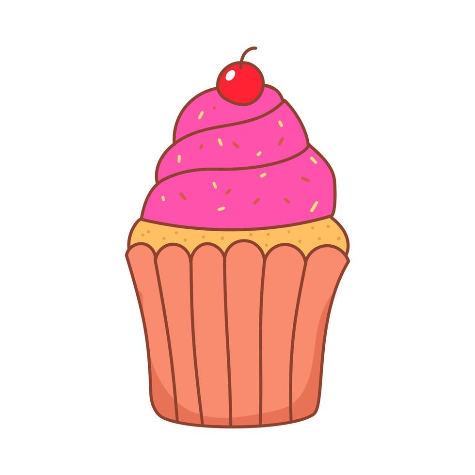 mignonne petit gâteau vecteur illustration