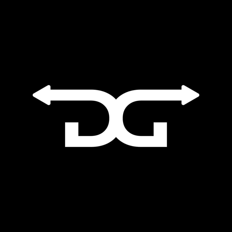 initiale lettre logo dg, dieu, logo modèle vecteur