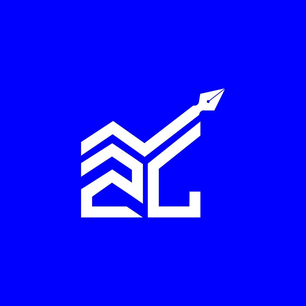 création de logo de lettre zl avec graphique vectoriel, logo zl simple et moderne. vecteur