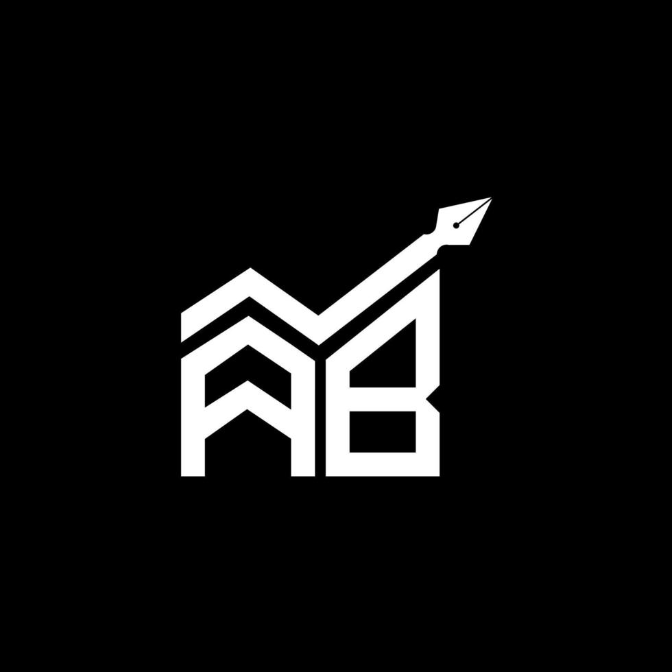 conception créative de logo de lettre ab avec graphique vectoriel, logo ab simple et moderne. vecteur