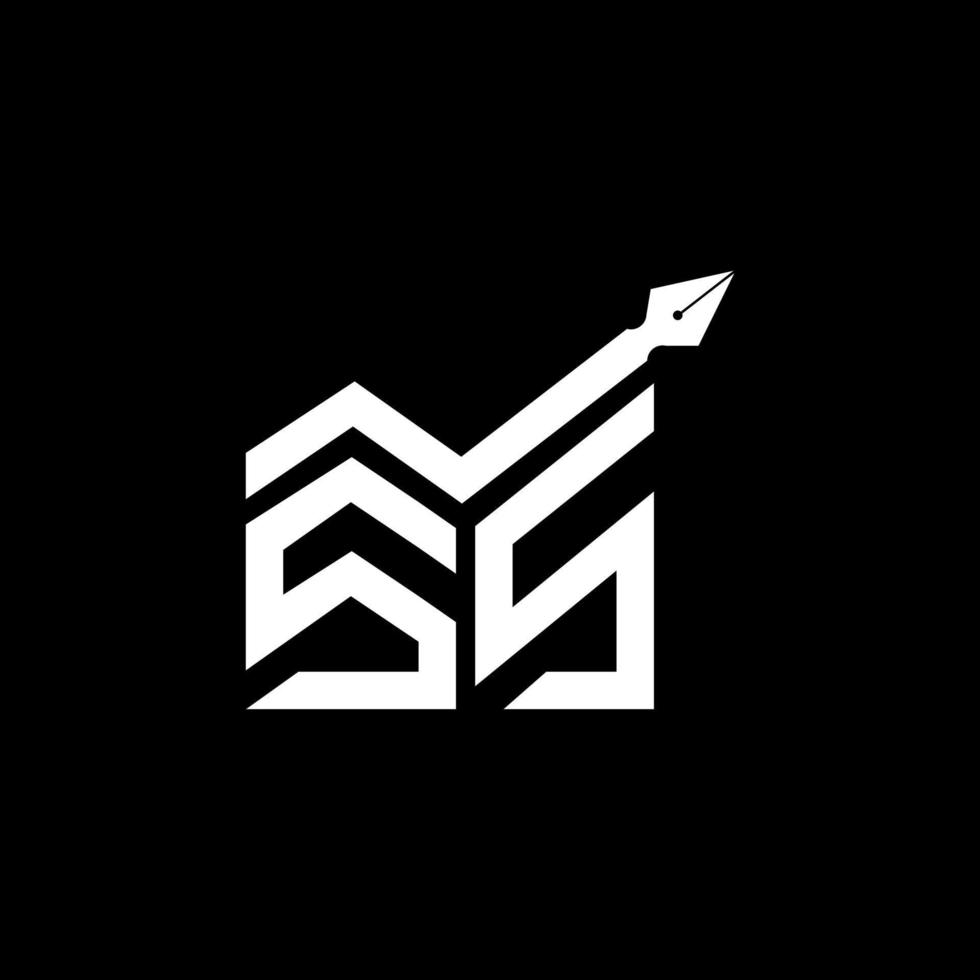 conception créative du logo de lettre ss avec graphique vectoriel, logo ss simple et moderne. vecteur