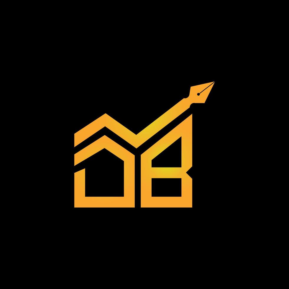 conception créative de logo de lettre db avec graphique vectoriel, logo db simple et moderne. vecteur