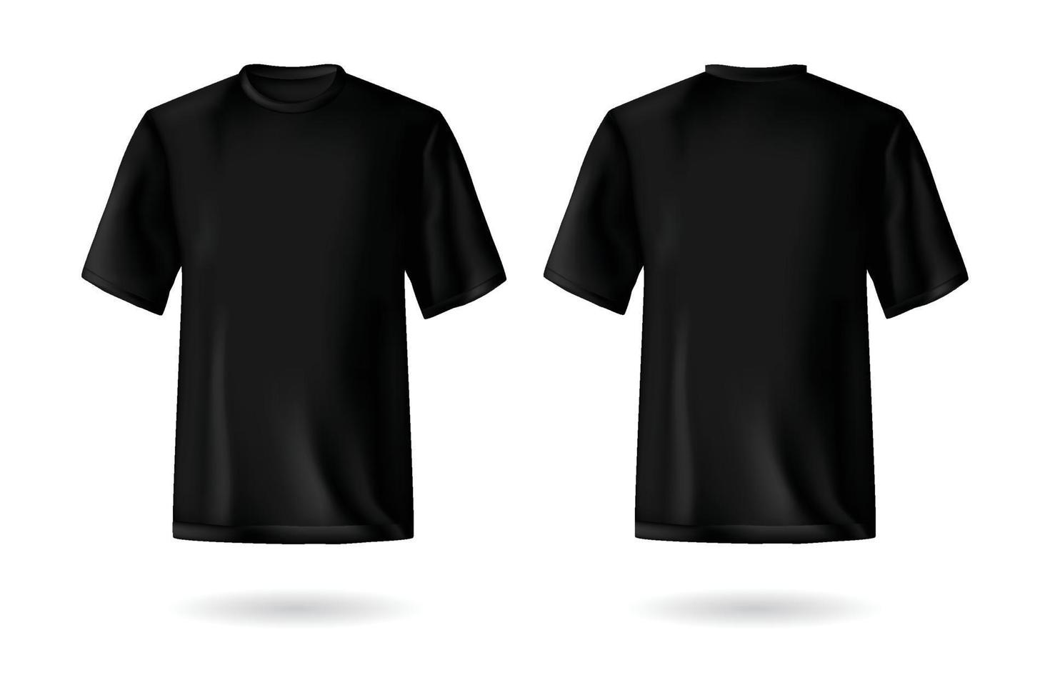 réaliste noir T-shirt moquer en haut modèle vecteur